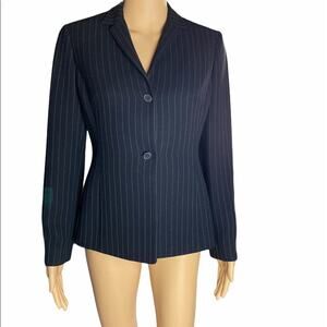 Ann Taylor Factory 2 Button Pin Striped Jacket 6P